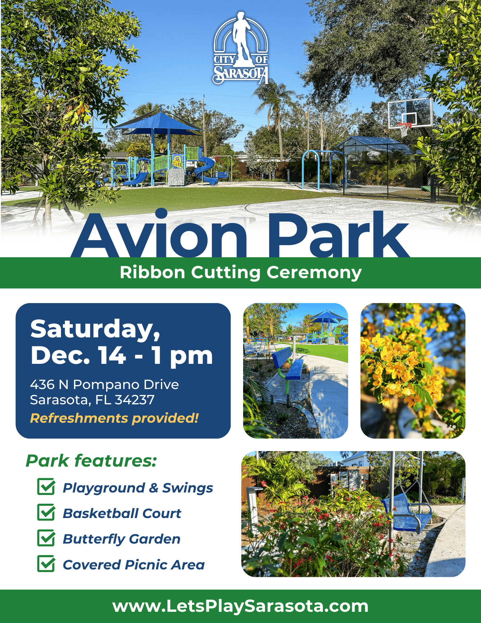 Avion Park Ribbon Cutting Flyer