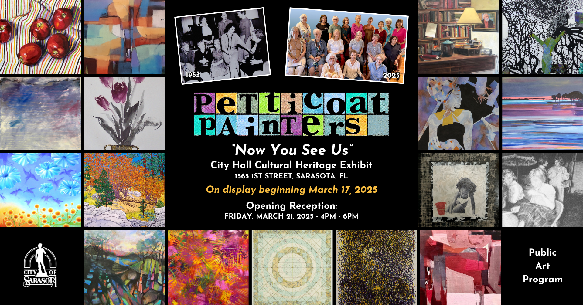 Petticoat Painters Exhibit - Event Banner